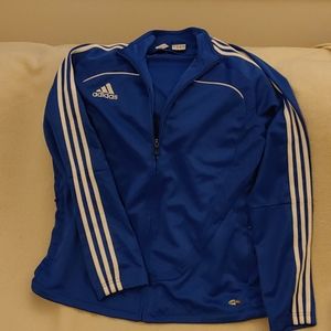 Men's Adidas full zip sweater med blue